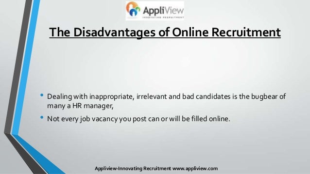 advantages of applying for a job online disadvantages of online job searching